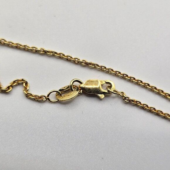 Gold Plated Teardrop Pendant Necklace Star Of David Turquoise Champagne Diamond - Picture 6 of 6